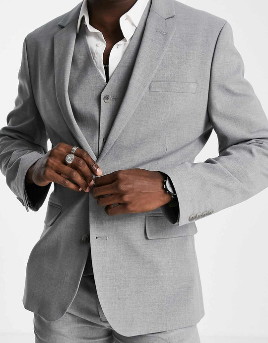 ASOS Design Skinny Suit Jacket in Grey