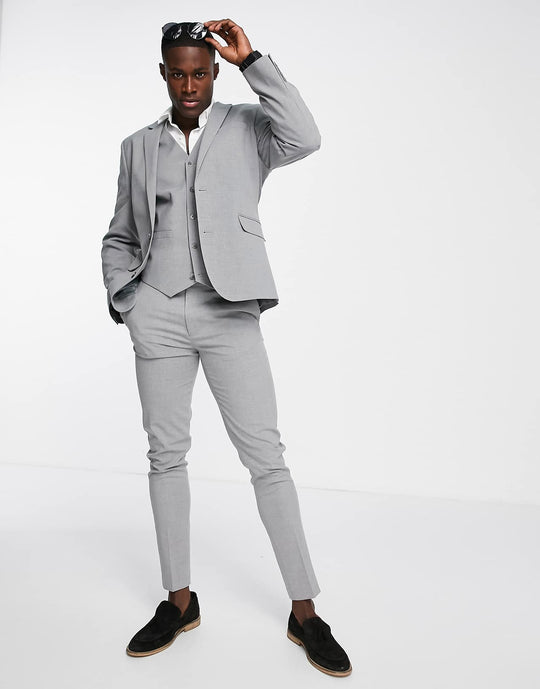 ASOS Design Skinny Suit Jacket in Grey