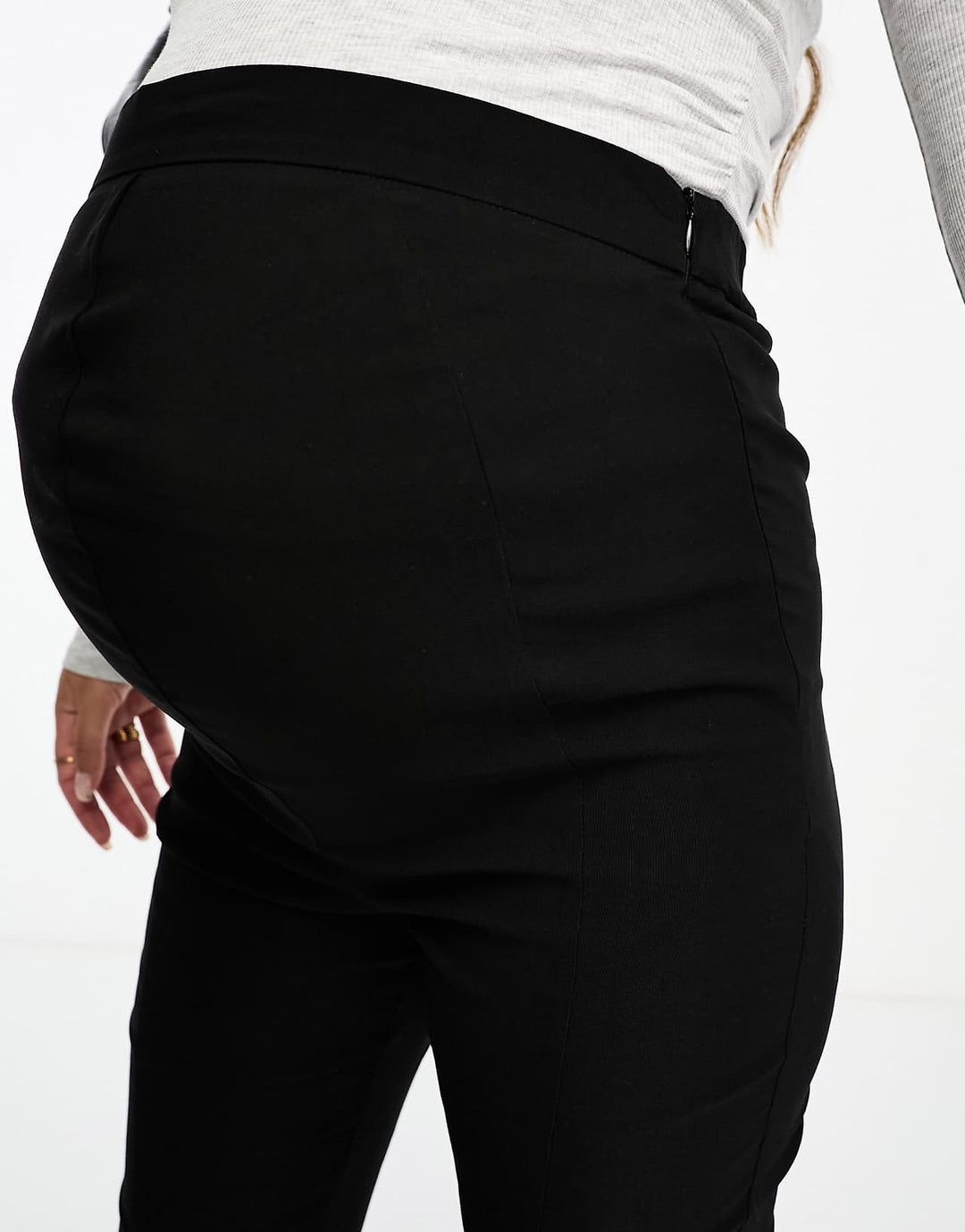 ASOS Design Maternity Tailored High Waist Skinny Trousers in Black