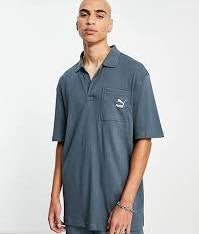 Puma Classics -ribbineulepikeepaita, tummanharmaa