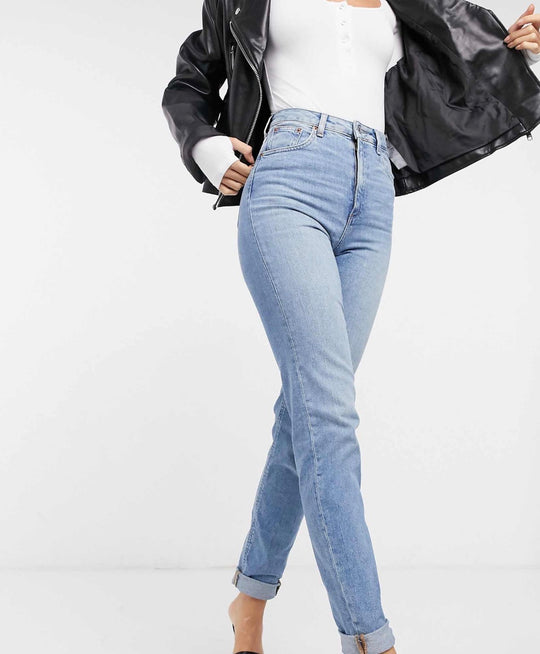 ASOS DESIGN Tall hourglass
"farleigh' slim mom jeans in stonewash