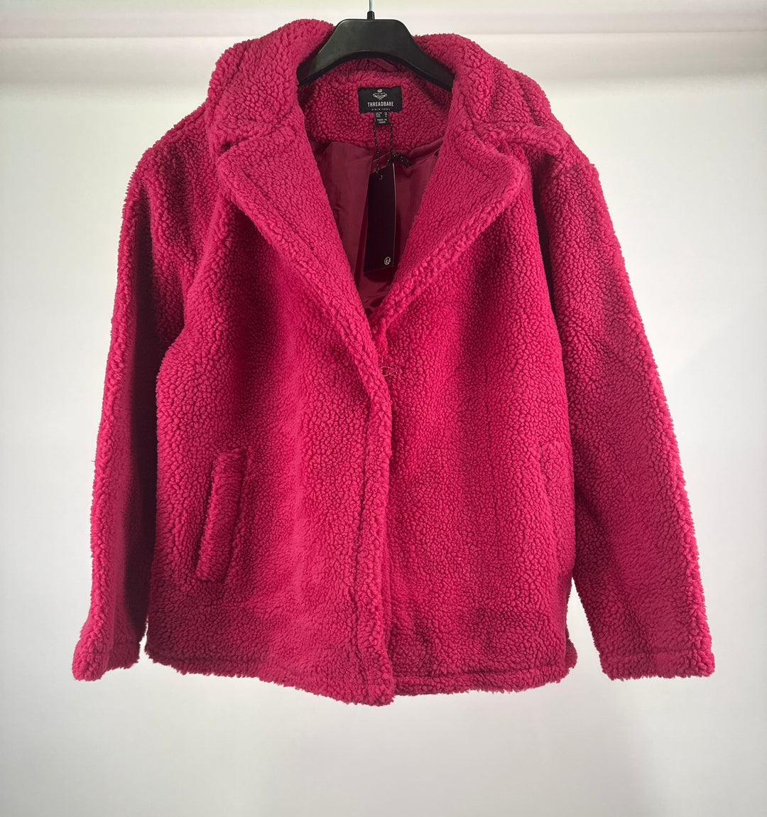 Threadbare borg jacket in sangria