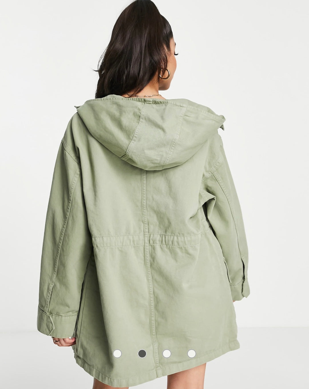 Asos Design lightweight parka in Sage