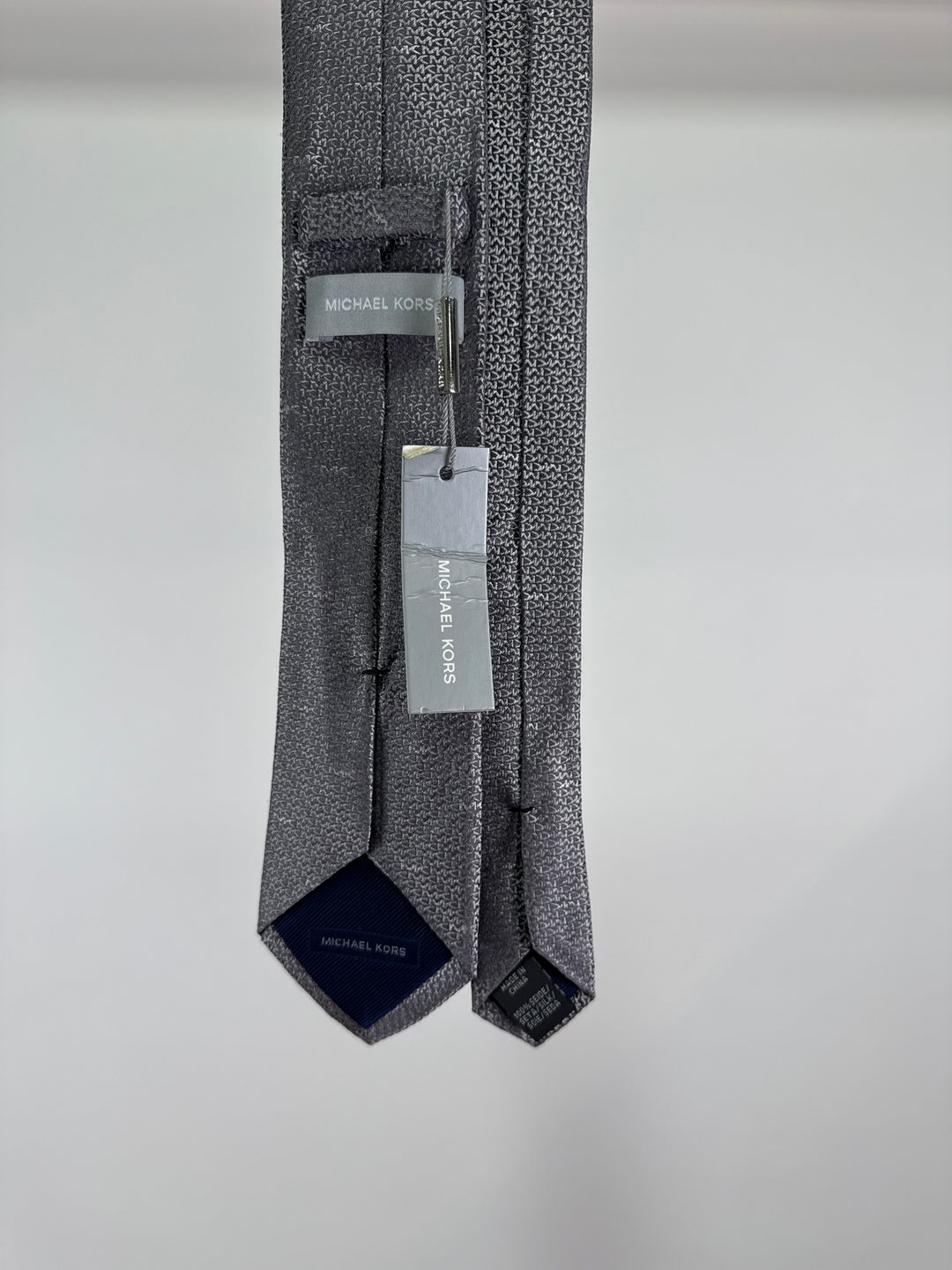 Michael Kors Logo Structured Tie in Grey