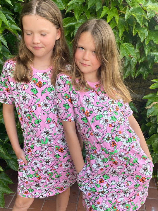 Flowers t-shirt dress - 221203 / M 15