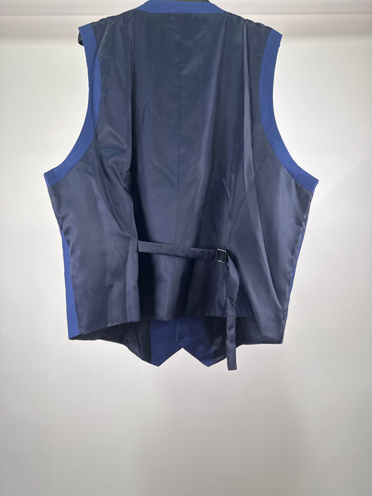 ASOS DESIGN wedding skinny suit waistcoat in navy