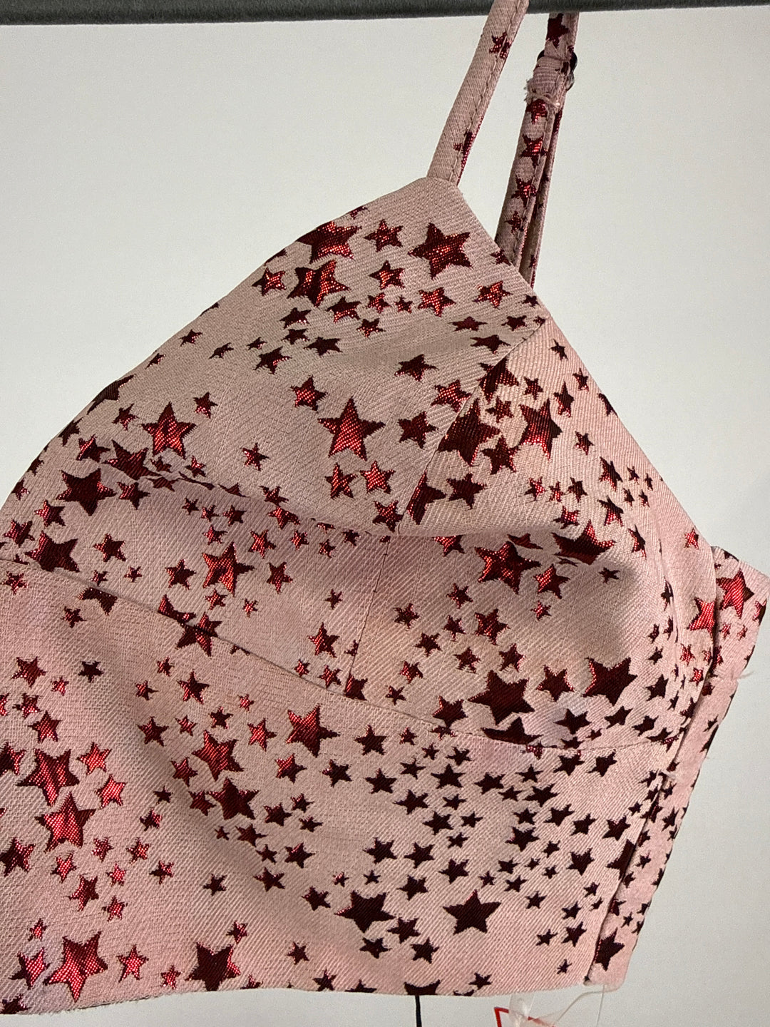 Glamorous Petite Pink Red Stars Top