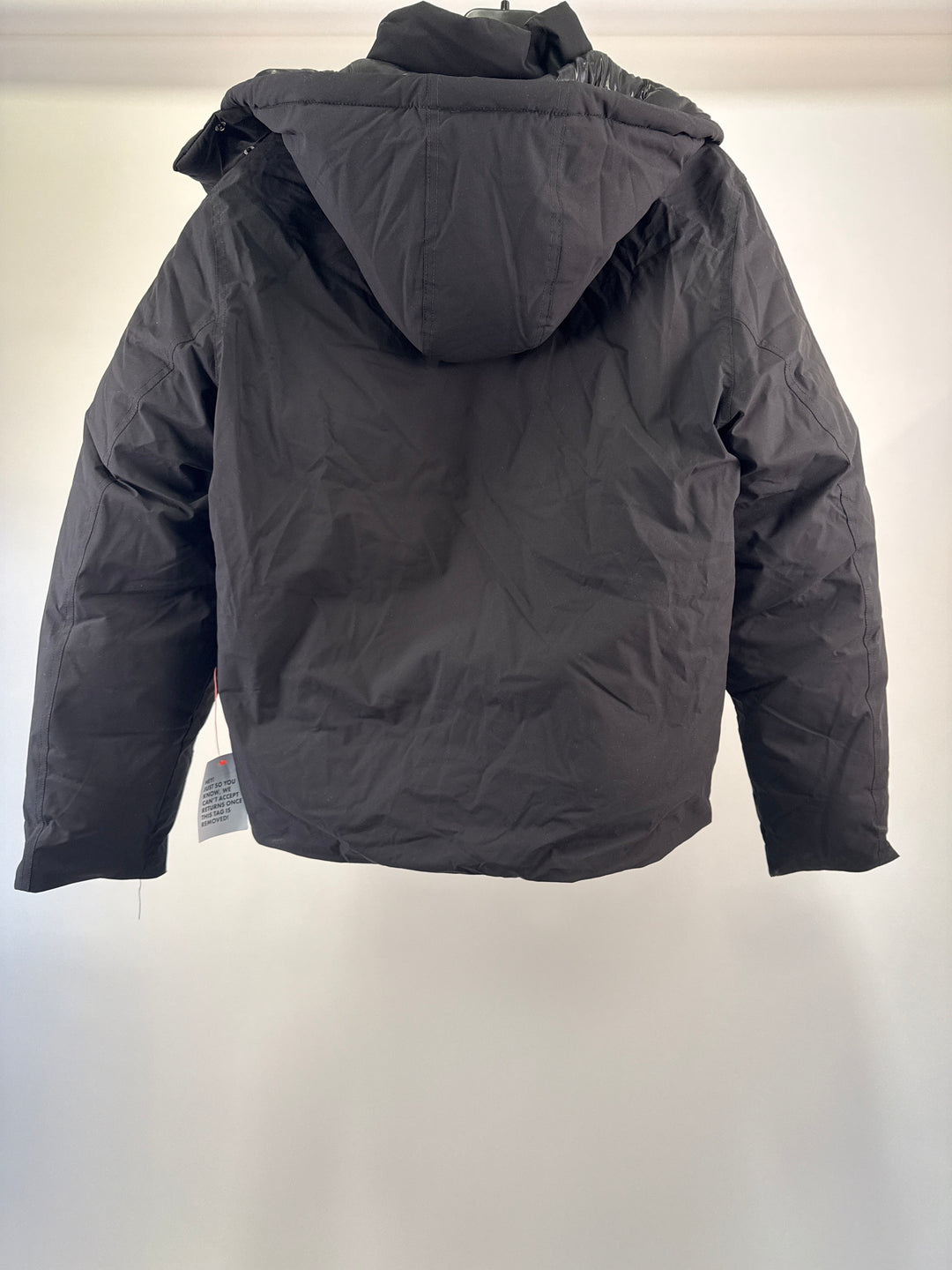 ASOS DESIGN puffer jacket with hood in black