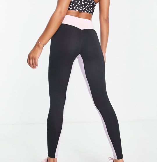 ASOS Design - Pink Soda – Breeze Black solid-colour leggings