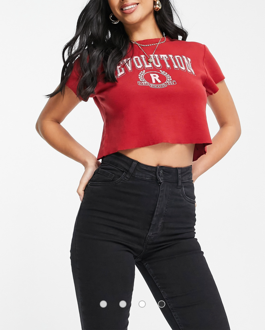 Pimkie Petite recycled high waist skinny jeans in black