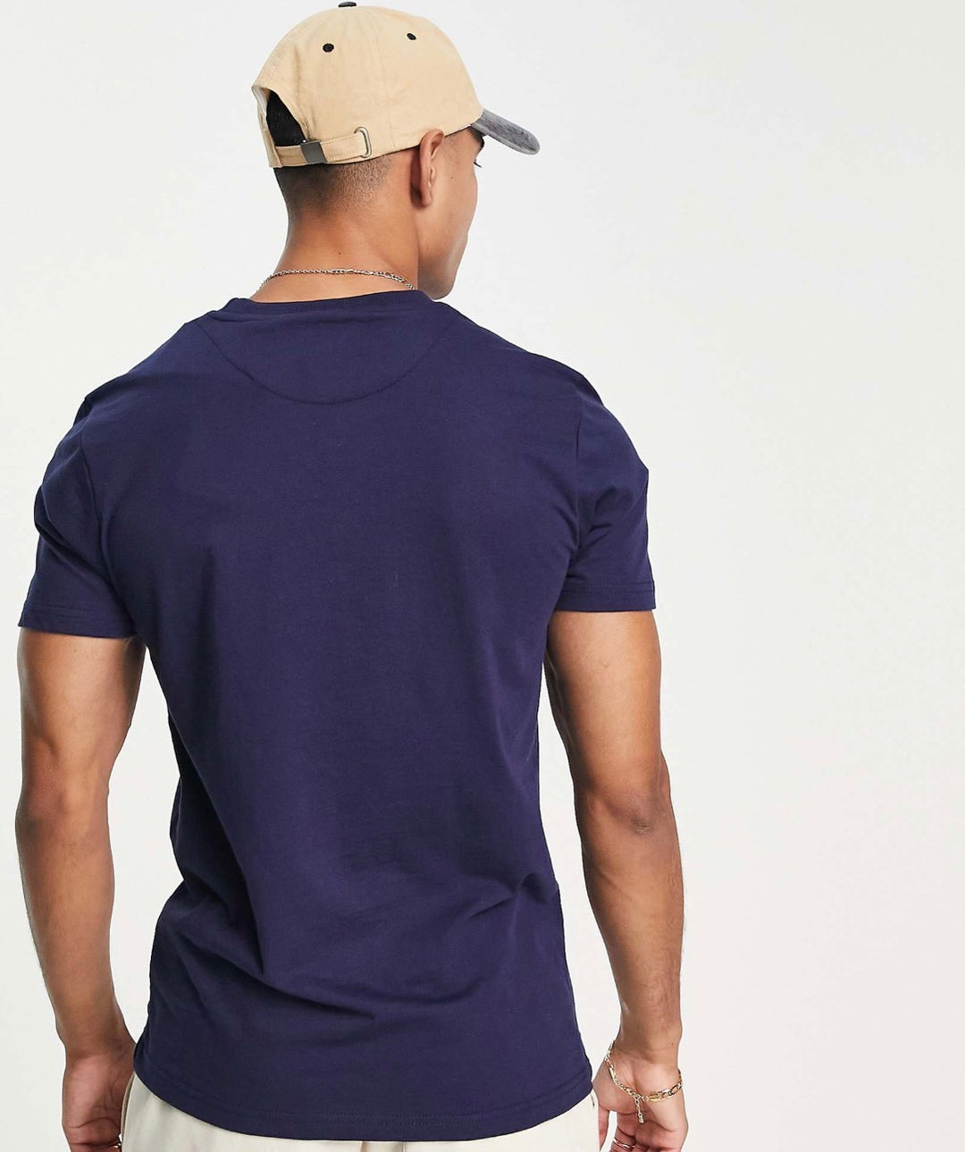 Le Breve Tall muscle fit t-shirt in navy