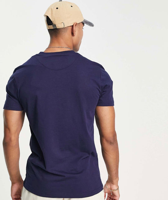 Le Breve Tall muscle fit t-shirt in navy