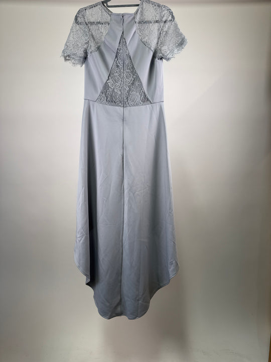 Chi Chi London Tall lace mix high low dress in blue