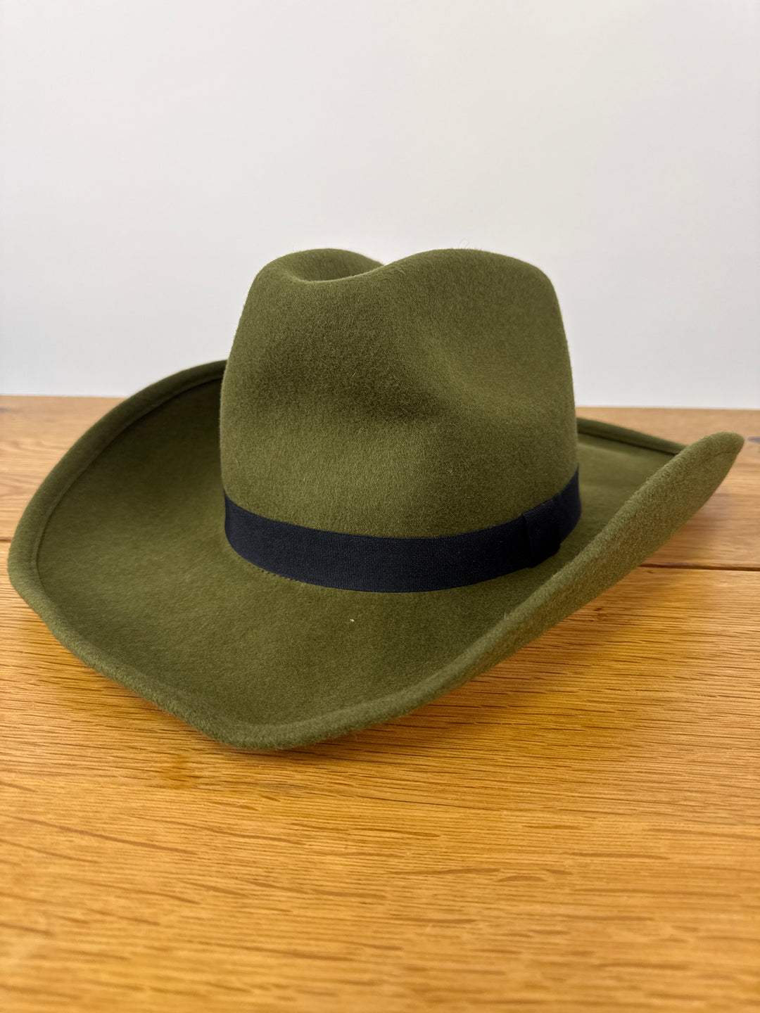 ASOS DESIGN tall crown fedora in khaki