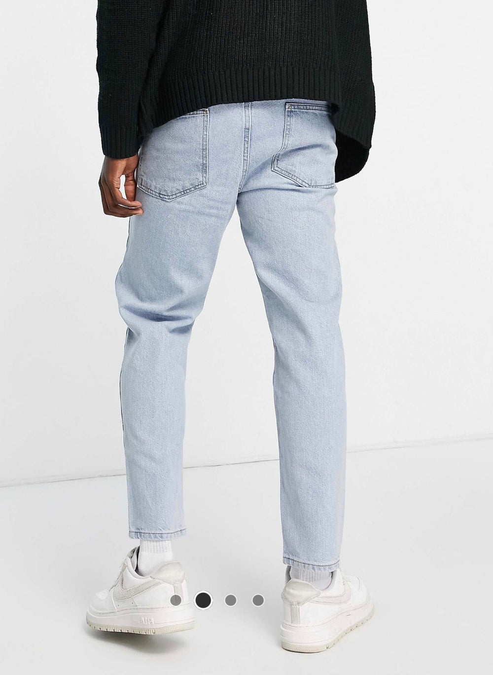 asos design classic rigid jeans in light stone with elasticated waist