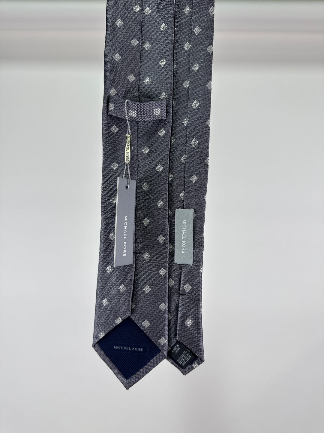 Michael Kors Square Structured Tie in Grey