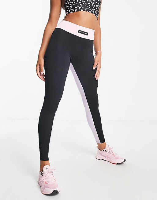 ASOS Design - Pink Soda – Breeze Black solid-colour leggings