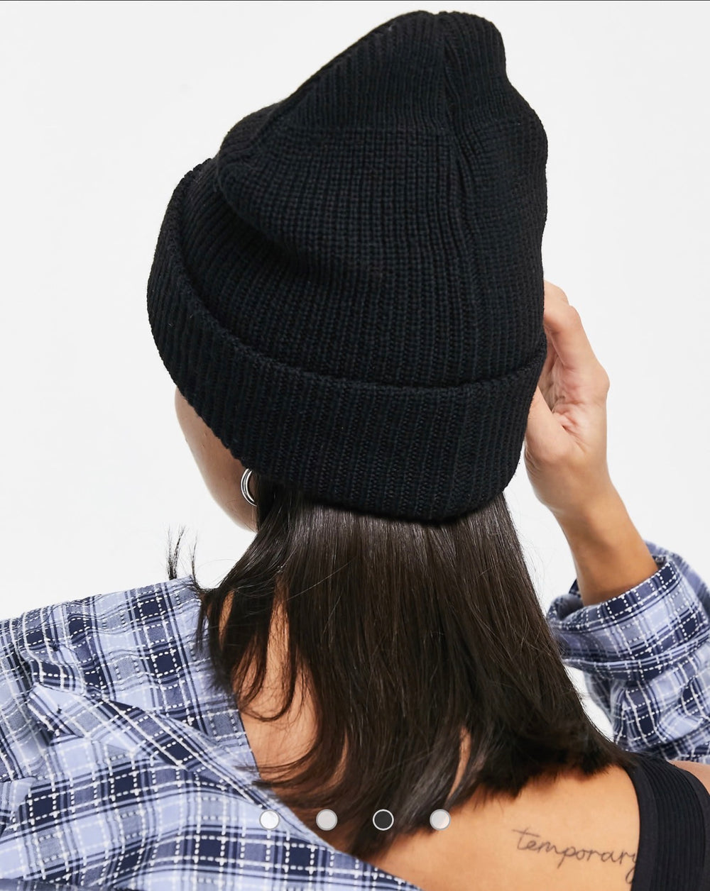 COLLUSION Unisex beanie with logo in black