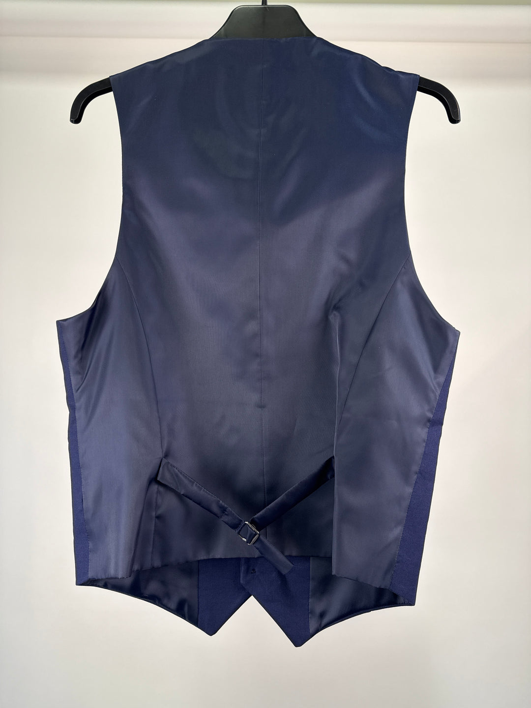 ASOS DESIGN summer wedding core colour range skinny cotton linen suit waistcoat in navy