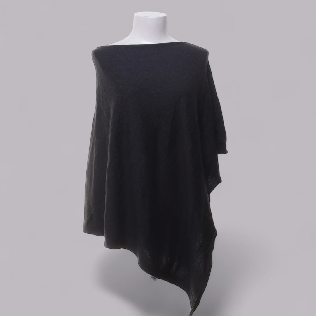me&i Soft poncho top black Y32 M