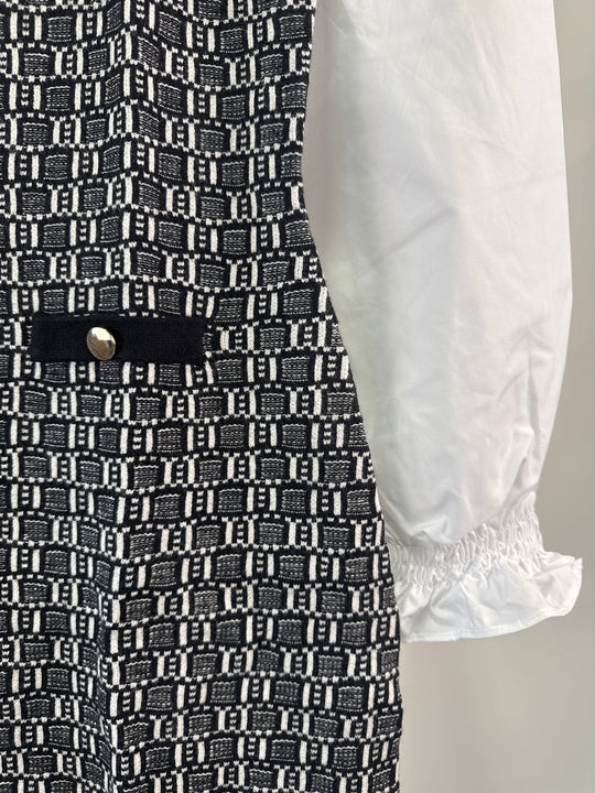 Lipsy knit and woven shirt dress in check