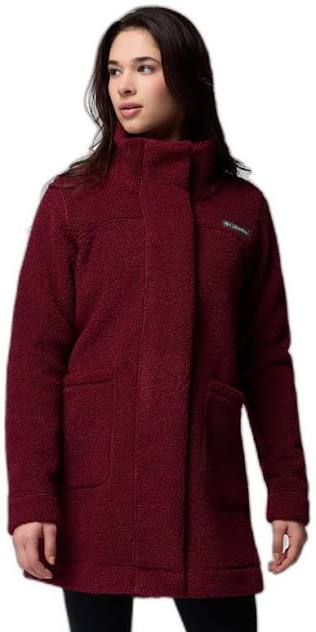 Colombia panorama long jacket in Burgundy
