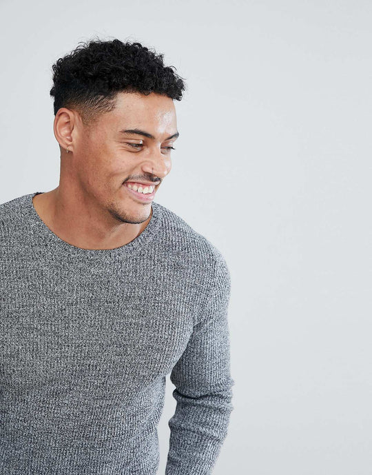 asos-design-muscle-fit-ribbed-jumper-in-black-white-twist