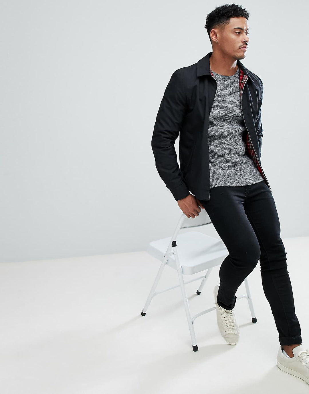 asos-design-muscle-fit-ribbed-jumper-in-black-white-twist