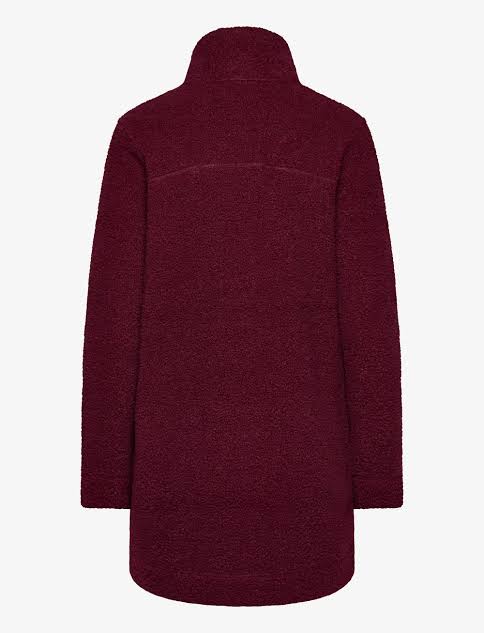 Colombia panorama long jacket in Burgundy