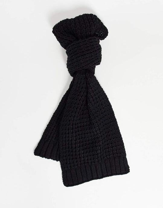 ASOS Design Knitted Scarf in Black