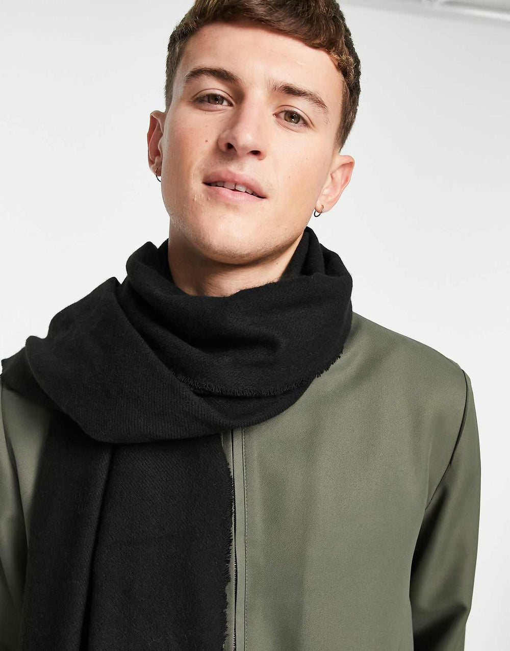 asos-design-blanket-scarf-in-black-with-tassels