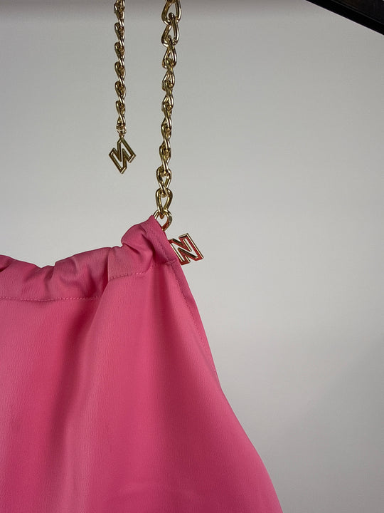 Nikkie Halter Top with Chain in Summer Pink