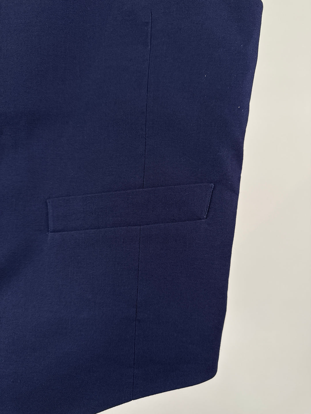 ASOS DESIGN summer wedding core colour range skinny cotton linen suit waistcoat in navy