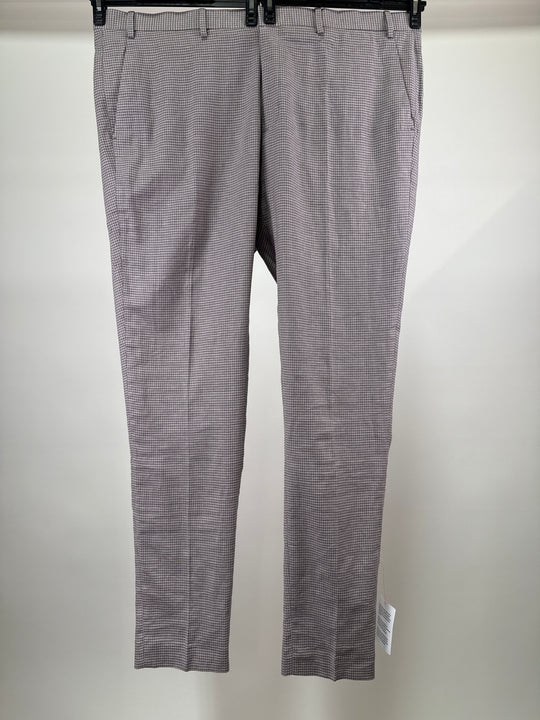 ASOS DESIGN wedding linen mix super skinny suit trousers in purple