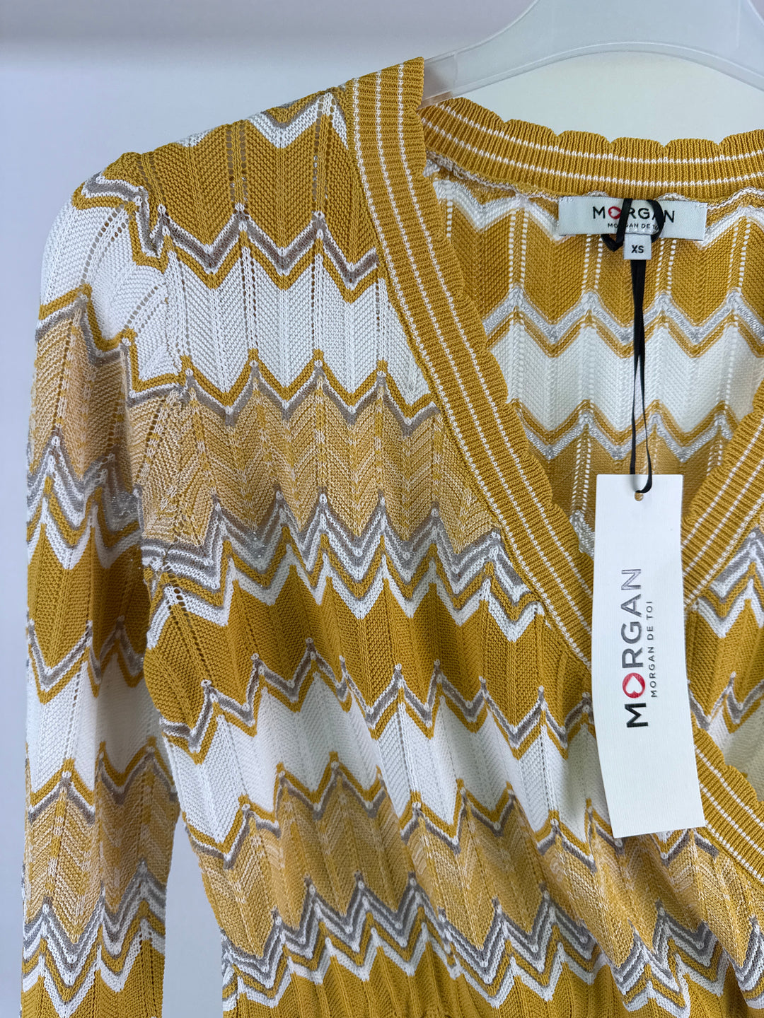 Morgan De Toi Mimosa Knitted Top in yellow