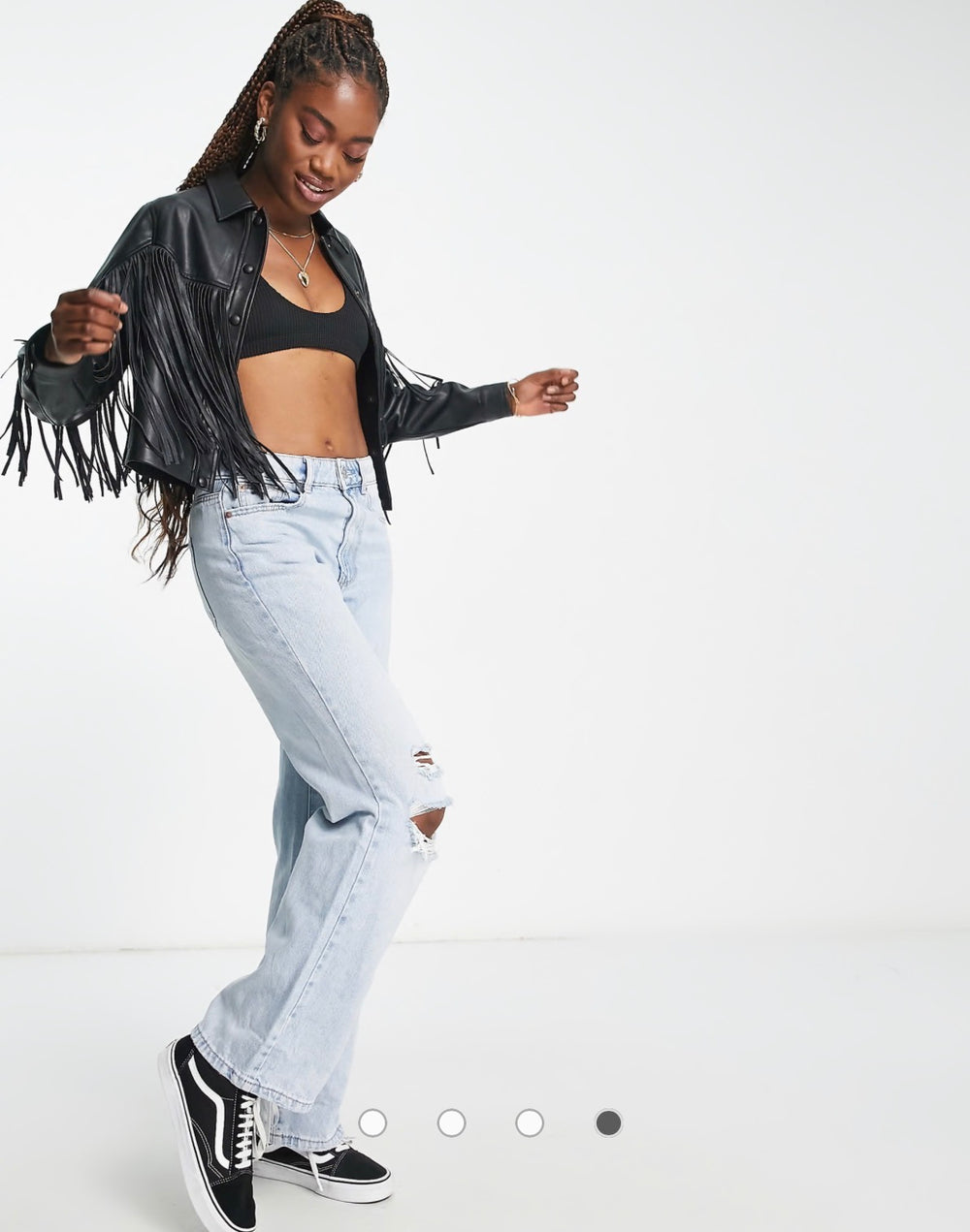 Miss Selfridge hapsullinen keinonahkatakki, musta