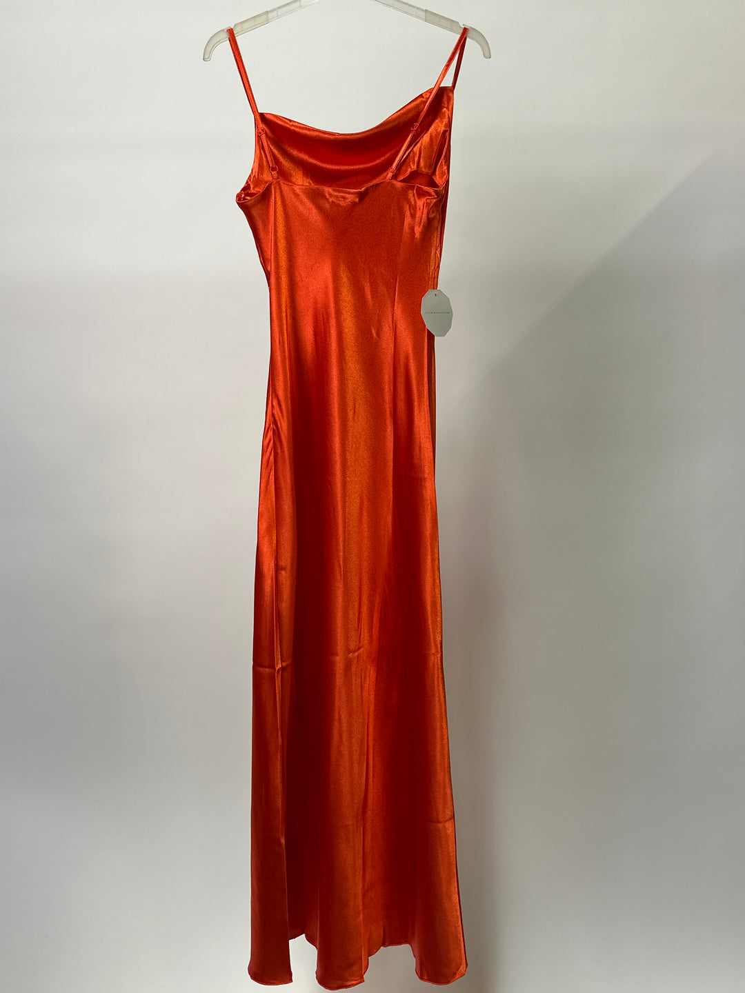 Little Mistress Bridesmaid slip dress in sunset orange