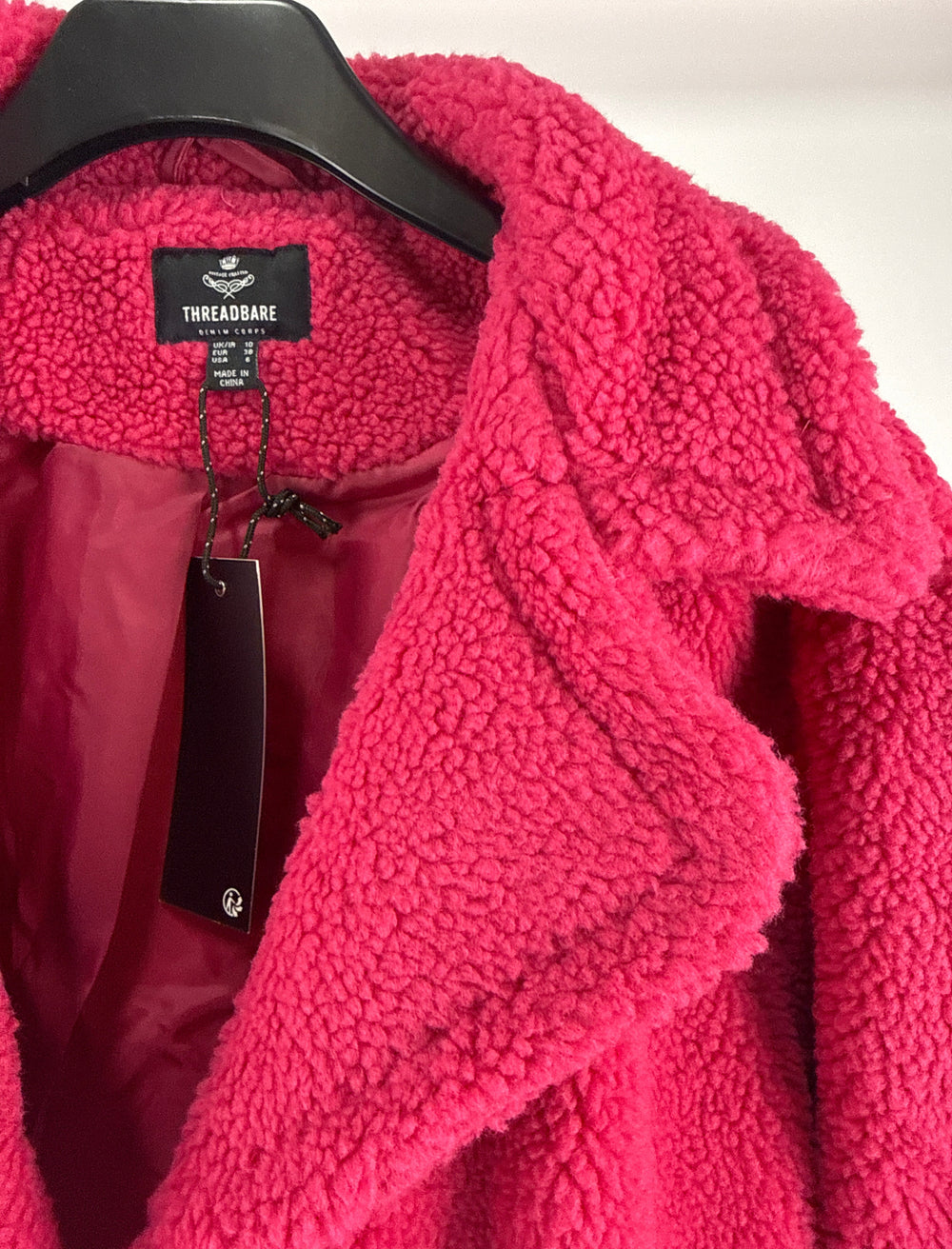 Threadbare borg jacket in sangria