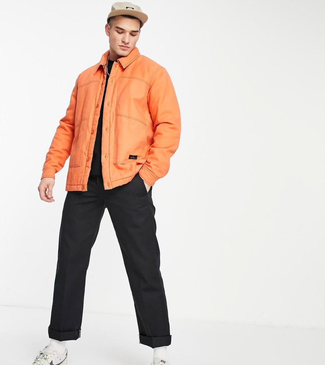 Topman padded coach jacket with contrast