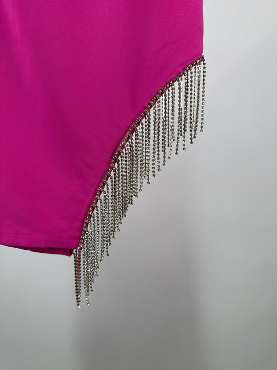 Hellen Batterr Abito Tub Miniklänning med Diamante i Rosa