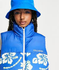 Collusion hihaton toppaliivi, sininen kukkakuvio