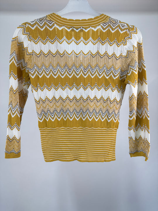 Morgan De Toi Mimosa Knitted Top in yellow