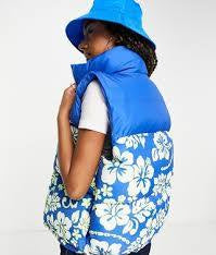 Collusion hihaton toppaliivi, sininen kukkakuvio