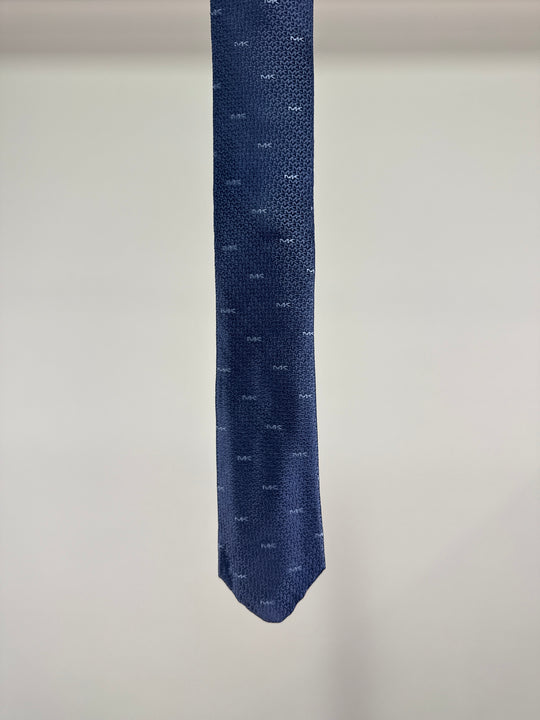 Michael Kors Logo Tie in Slate Blue