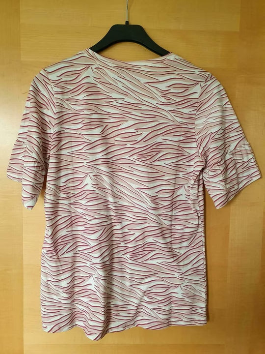 Me and I Zebra flounce top