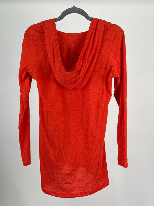 Bonprix Long Sleeve Shirt with Hoodie in Red