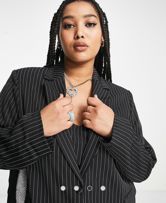 Extro & Vert oversized blazer in pinstripe