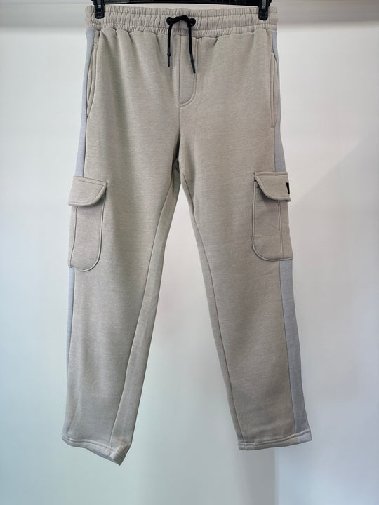 Soul Star cargo panel joggers in stone