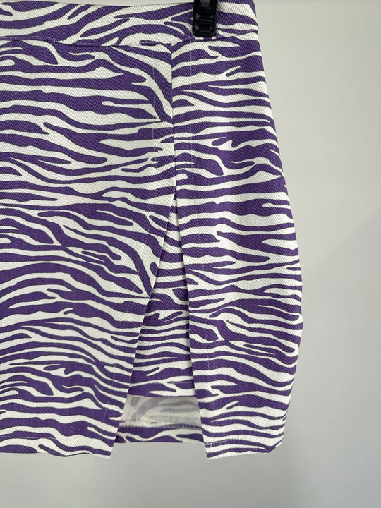Missguided mini skirt in lilac zebra print