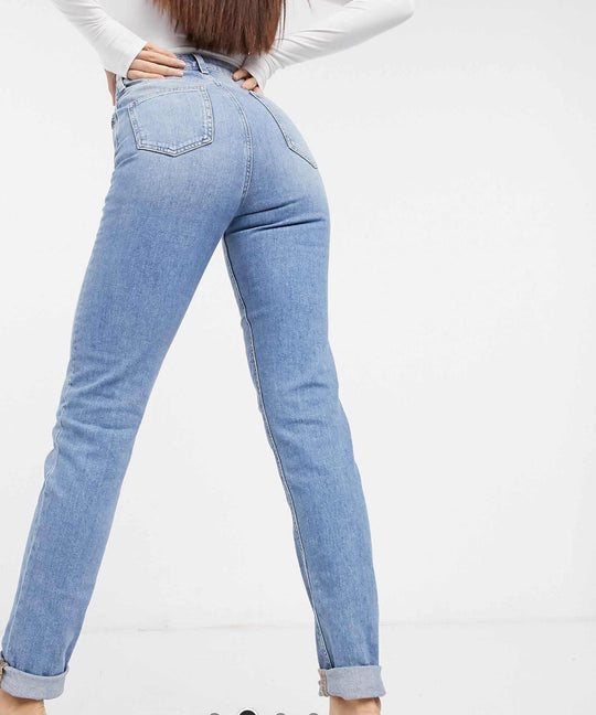 ASOS DESIGN Tall hourglass
"farleigh' slim mom jeans in stonewash